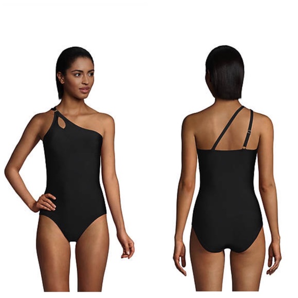 Lands end one shoulder one piece swimsuit - Picture 3 of 7
